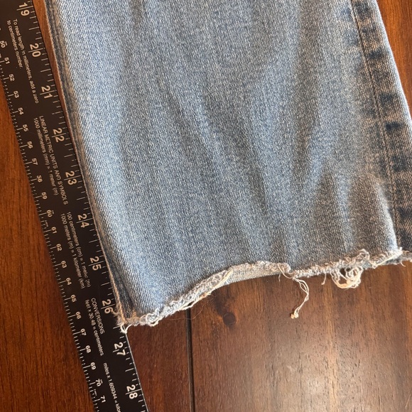 Mother Women’s Denim Jeans Tripper Ankle Fray Layover Wash Size 28 Button Fly - Picture 10 of 11